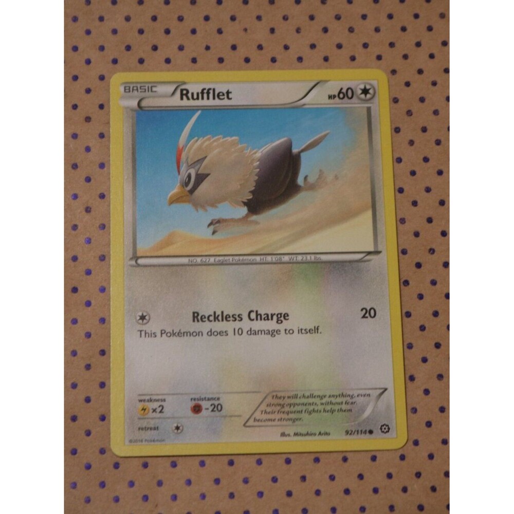 Rufflet 92/114 Pokemon Card (2016)